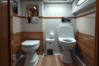 Modern hajó WC belső tér