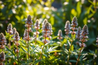 Valeriana növény virágai a természetben, stresszoldó hatással.