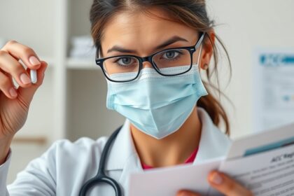 Orvos acetil-cisztein gyógyszert vizsgál