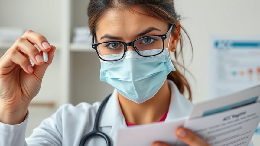 Orvos acetil-cisztein gyógyszert vizsgál