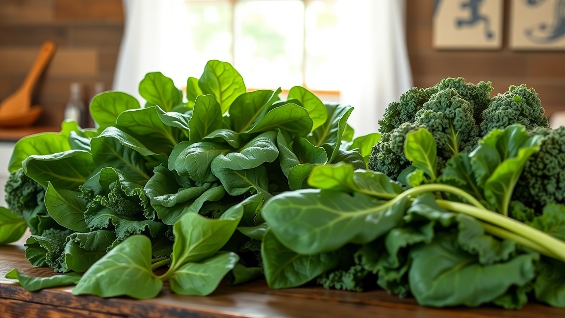 Zöld leveles zöldségek, mint spenót és kel, forrása a K1-vitaminnak.