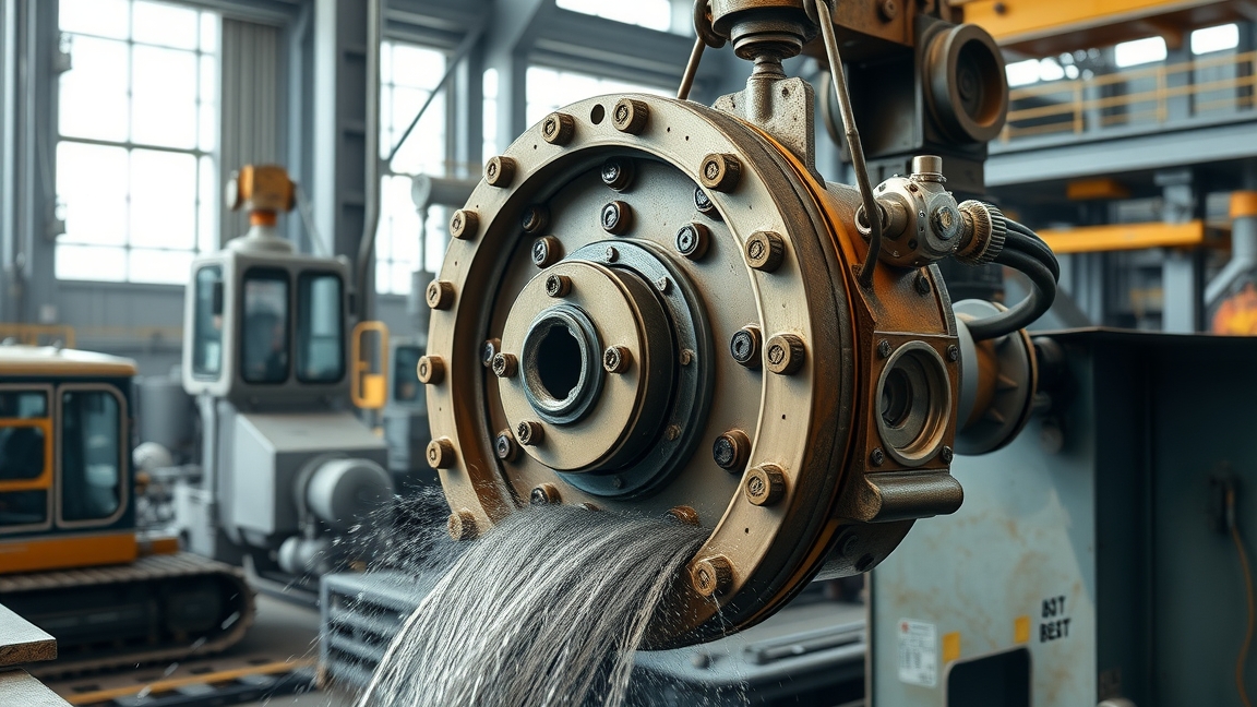 Mélyszívófej működés közben ipari környezetben