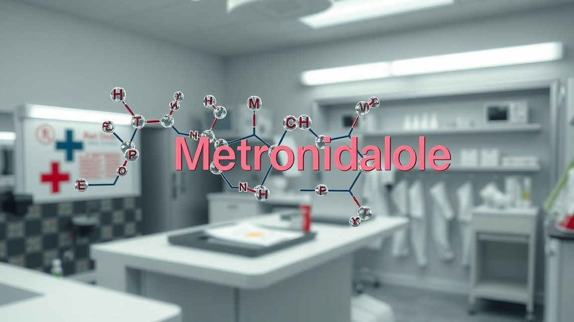 Metronidazol molekula a klinikai hátterével