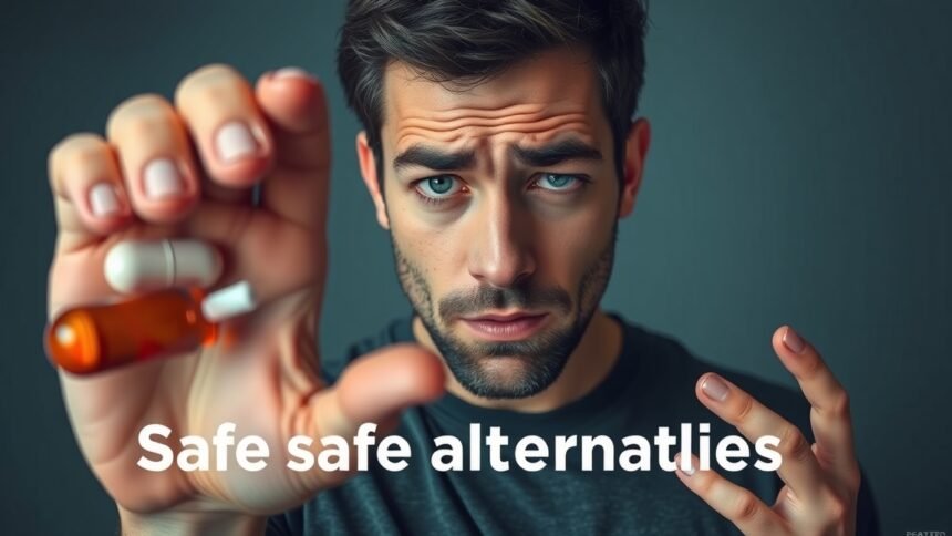 Férfi a potencianövelőkről és biztonságos alternatívákról beszél.