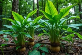 Diosgenin növények az erdőben, természetes támogatás az egészség megőrzéséhez.