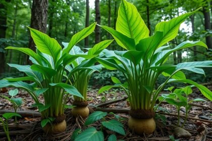 Diosgenin növények az erdőben, természetes támogatás az egészség megőrzéséhez.