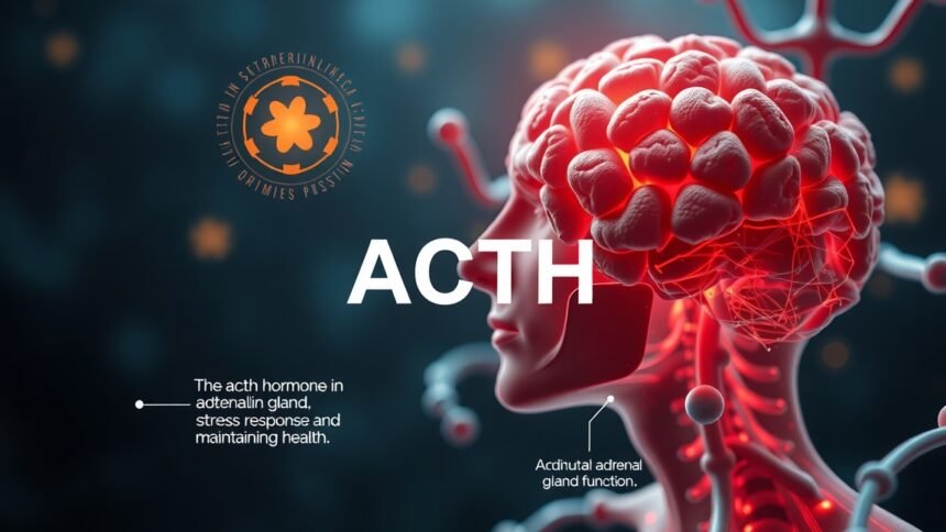 ACTH hormon az agyban, mely a stresszreakciót és az egészséget szabályozza.