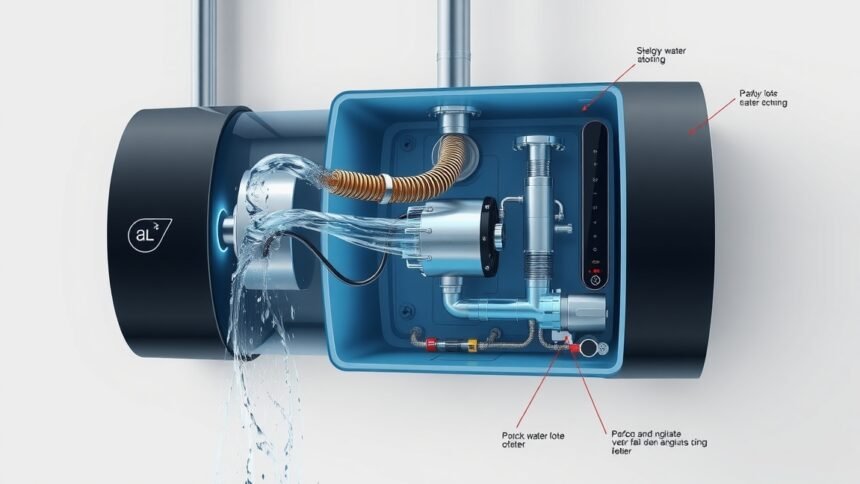 Átfolyós elektromos vízmelegítő belső szerkezete és működése