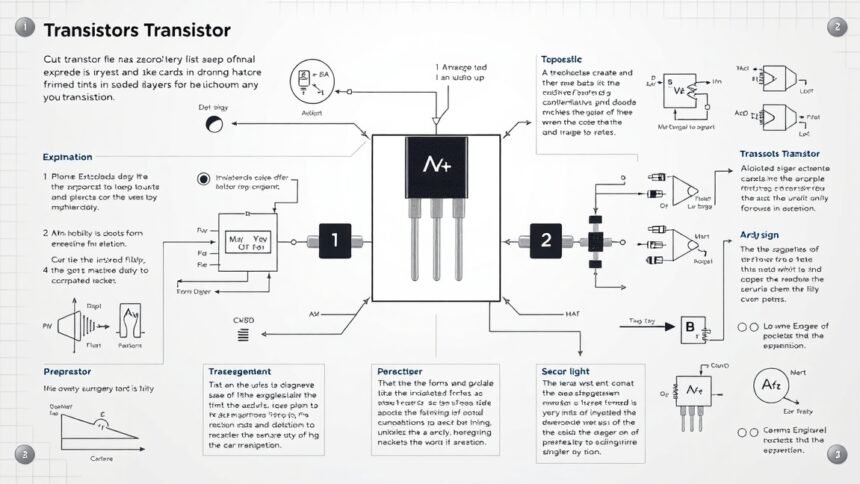 Tranzisztor működése és típusai ábrázoló diagram