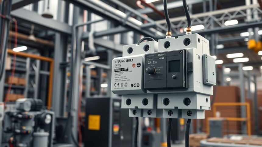 Háromfázisú FI relé ipari környezetben