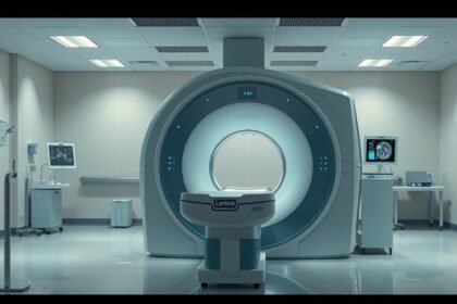 Modern MRI készülék egy egészségügyi intézményben