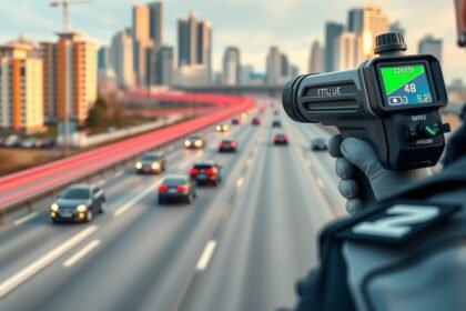Lézeres sebességmérő használata forgalomban