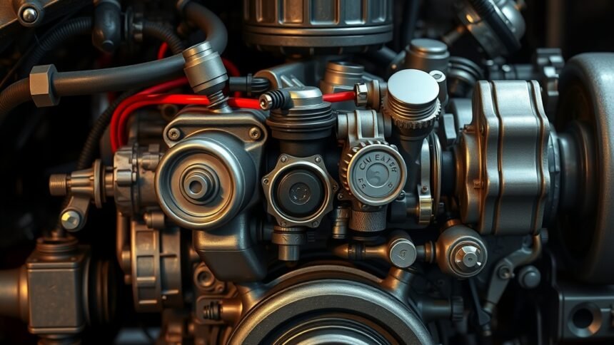 Benzinmotor részletei, belső égésű motor