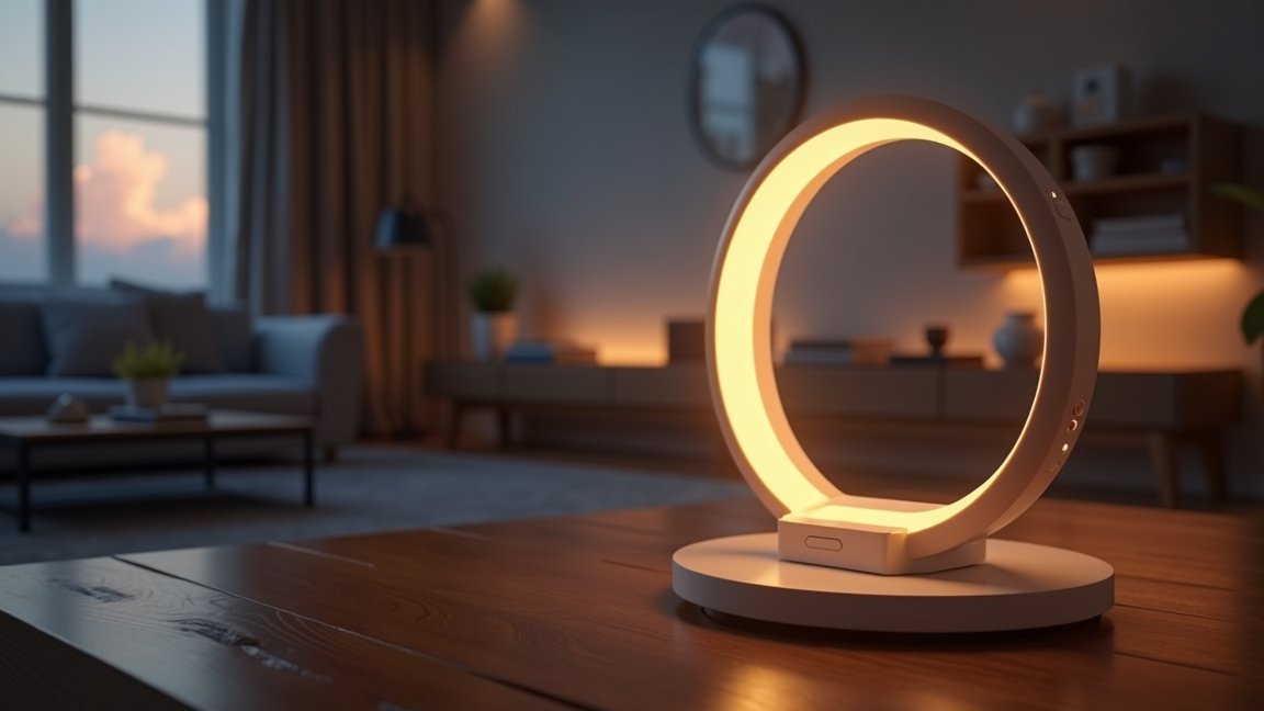 Agydinamos lámpa világítás a modern nappaliban