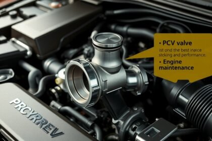 PCV szelep az autó motorján, amely a karbantartás fontosságát mutatja.