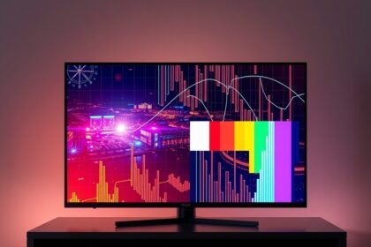 Modern televízió, amely digitális jeleket alakít át képpé és hanggá.