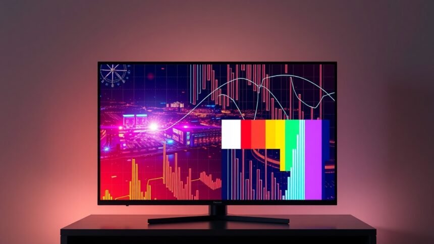 Modern televízió, amely digitális jeleket alakít át képpé és hanggá.