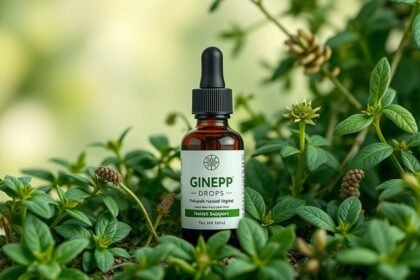 GINepp csepp üveg a természetes növények között