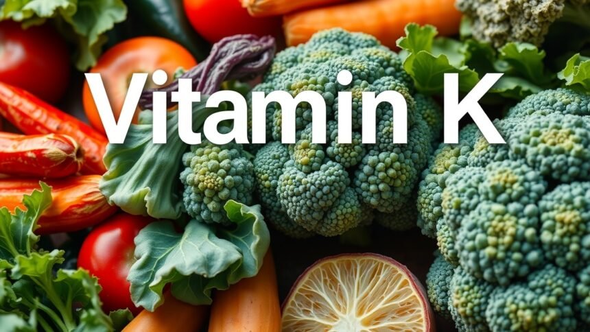 Friss zöldségek, köztük brokkoli, amelyek a K-vitamin gazdag forrásai.