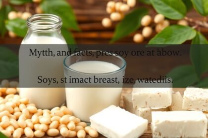Szója termékek, például tej és tofu, egészséges táplálkozáshoz.