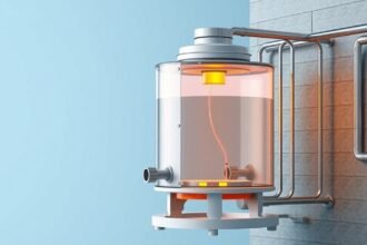 Hidrofor tartály a vízellátás biztosítására és nyomáskiegyenlítésre.