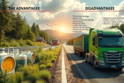 Biodízel előnyök és hátrányok illusztrációja teherautókkal