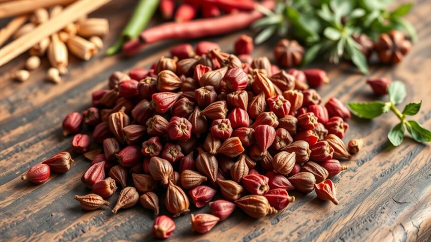 Szecsuáni bors, friss fűszerek és fűszerkeverékek a konyhában