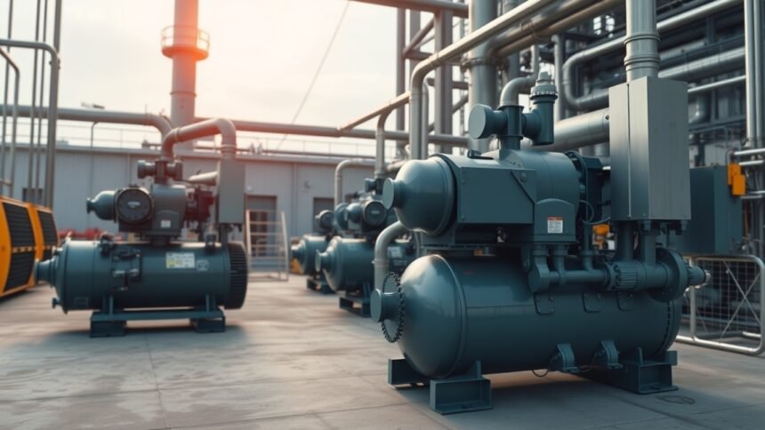 Ipari olajmentes kompresszorok gyárban