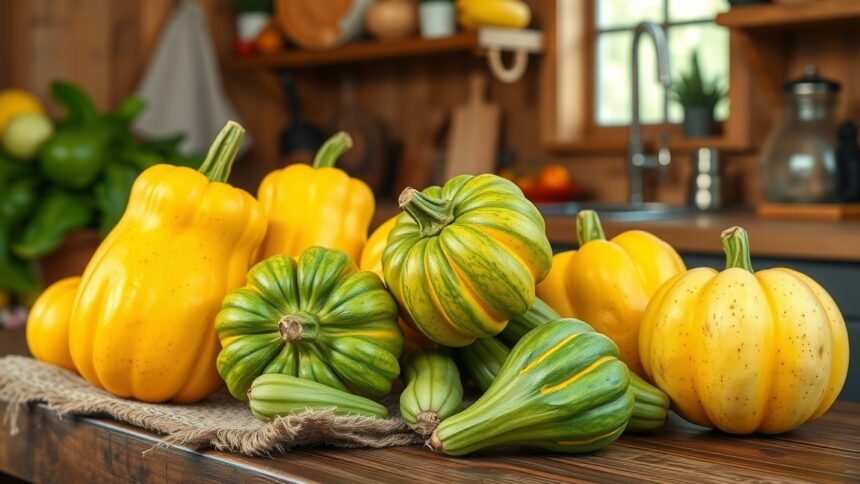 Feltűnő patiszonok és cukkínik frissítő színpalettával.