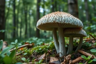 Gyapjas tintagomba az erdőben, természetes gyógyszerként.