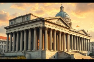 A római köztársaság épülete, amely a modern politikai rendszerek alapját képezi.