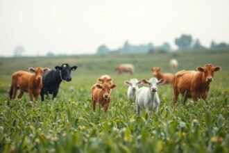 Tehenek egy zöld mezőn, a gyomirtók hatásairól szóló cikkhez kapcsolódva