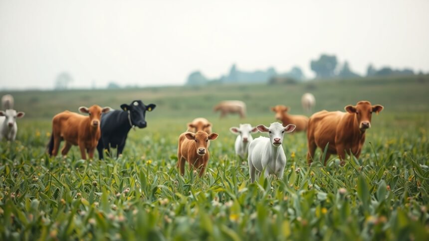 Tehenek egy zöld mezőn, a gyomirtók hatásairól szóló cikkhez kapcsolódva
