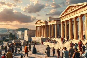 Az athéni demokráciába illeszkedő történelmi események ábrázolása