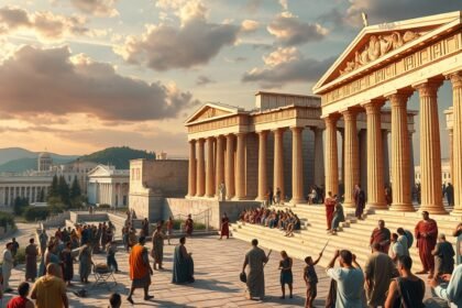 Az athéni demokráciába illeszkedő történelmi események ábrázolása