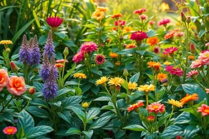 Színes virágok a kertben, a növények egészségéért