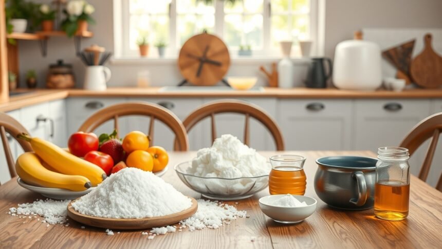 Cukor és egészséges alternatívák gyümölcsökkel a konyhában.