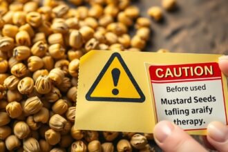 Figyelmeztető táblázat mustármag kúra előtt