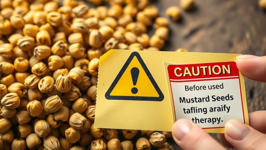 Figyelmeztető táblázat mustármag kúra előtt