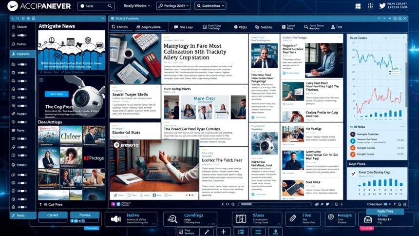 Képernyőkép egy információgyűjtő aggregátor felületéről