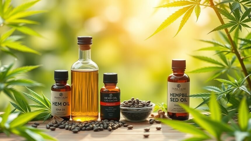 Kendermagolaj és magolajok egészségi előnyökkel, étkezési célokra.