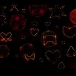 Színes absztrakt háttér, különböző formákkal és égitestekkel.