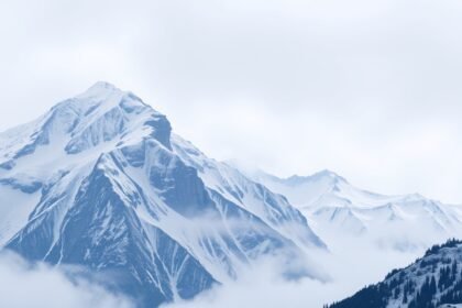 Hósapkás hegyek ködben, a természet csodája