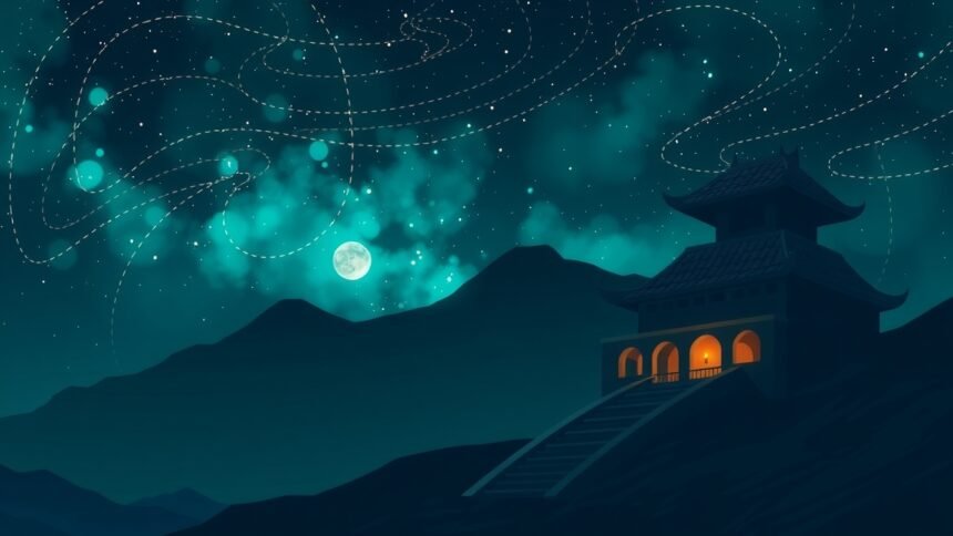 Látványos naplemente háttérben egy tradicionális épülettel