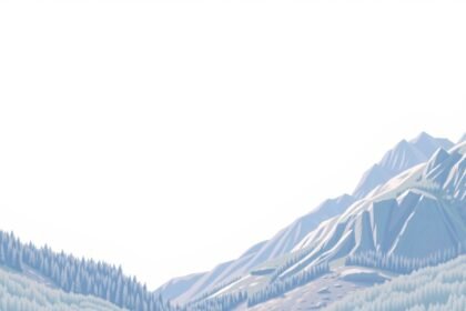 Hegyek és fák, nyugodt táj a spórolási tippekhez.