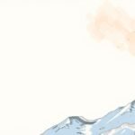 Szép hegyvidéki táj, repülőgép a kék égen.