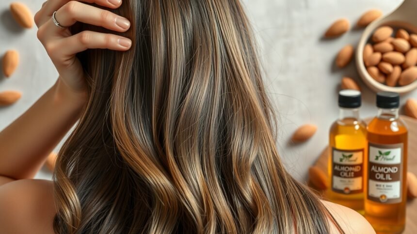 Hajápolás mandulaolajjal, természetes hidratálás és fényesség.