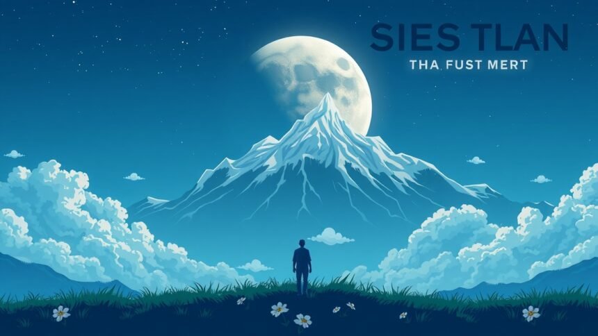 Hegyek és csillagok alatt álló figura, az inga működésének szimbolikája.