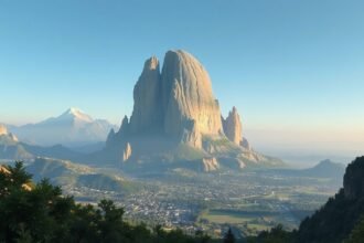 Szépséges táj egy fotométer mérésekor