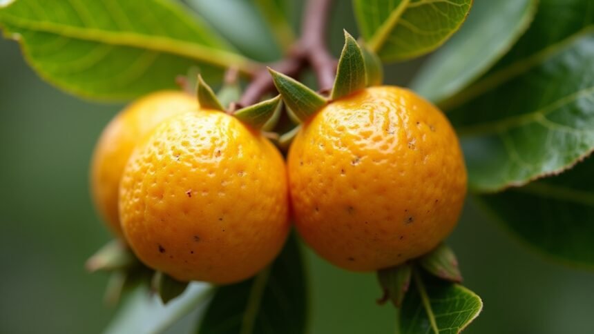 Friss graviola gyümölcsök zöld leveleken